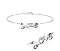 Romantic Love Silver Bracelet BRS-32 